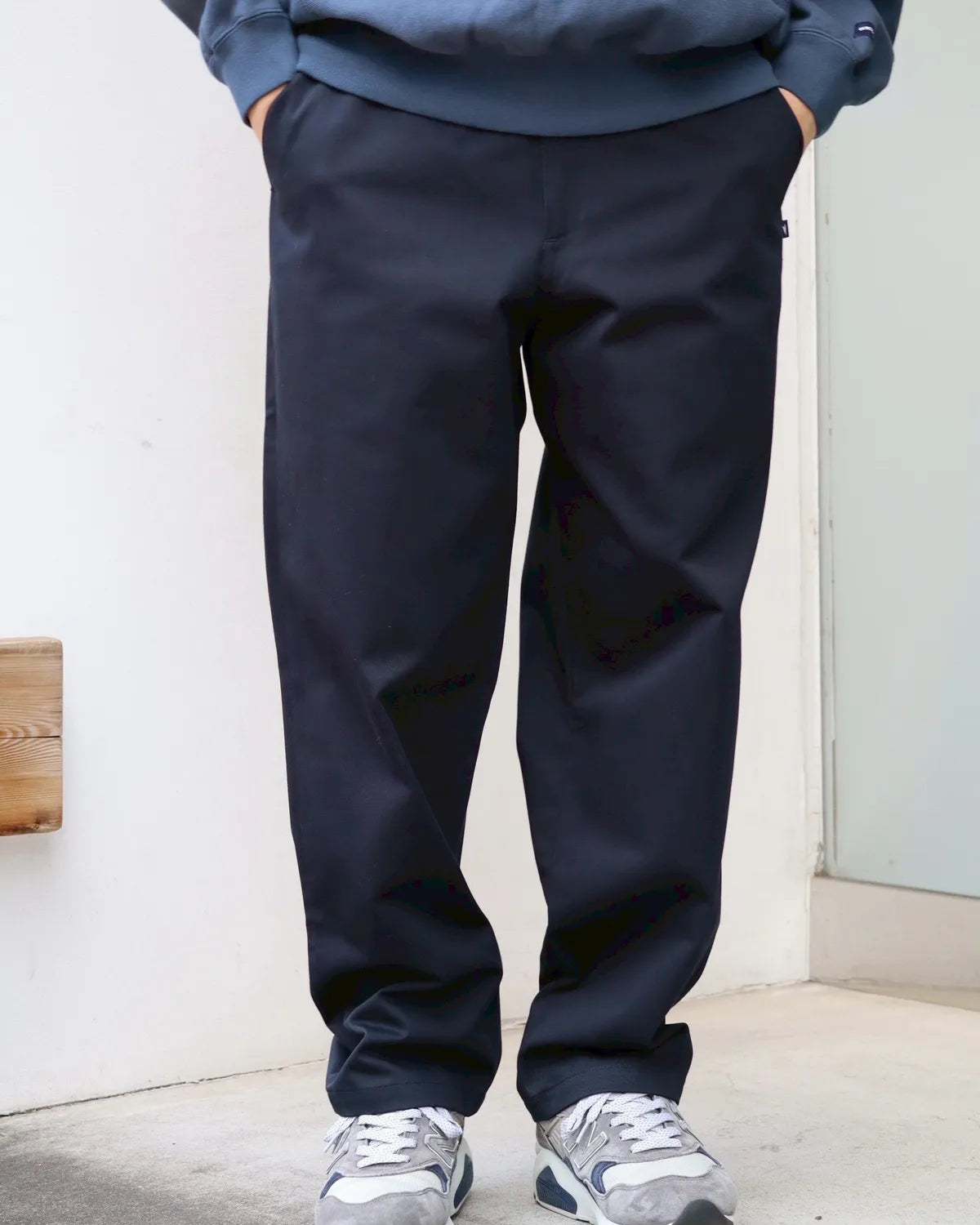 DESCENDANT / DC-6 ORGANIC COTTON TWILL TROUSERS (252WVDS-PTM01)