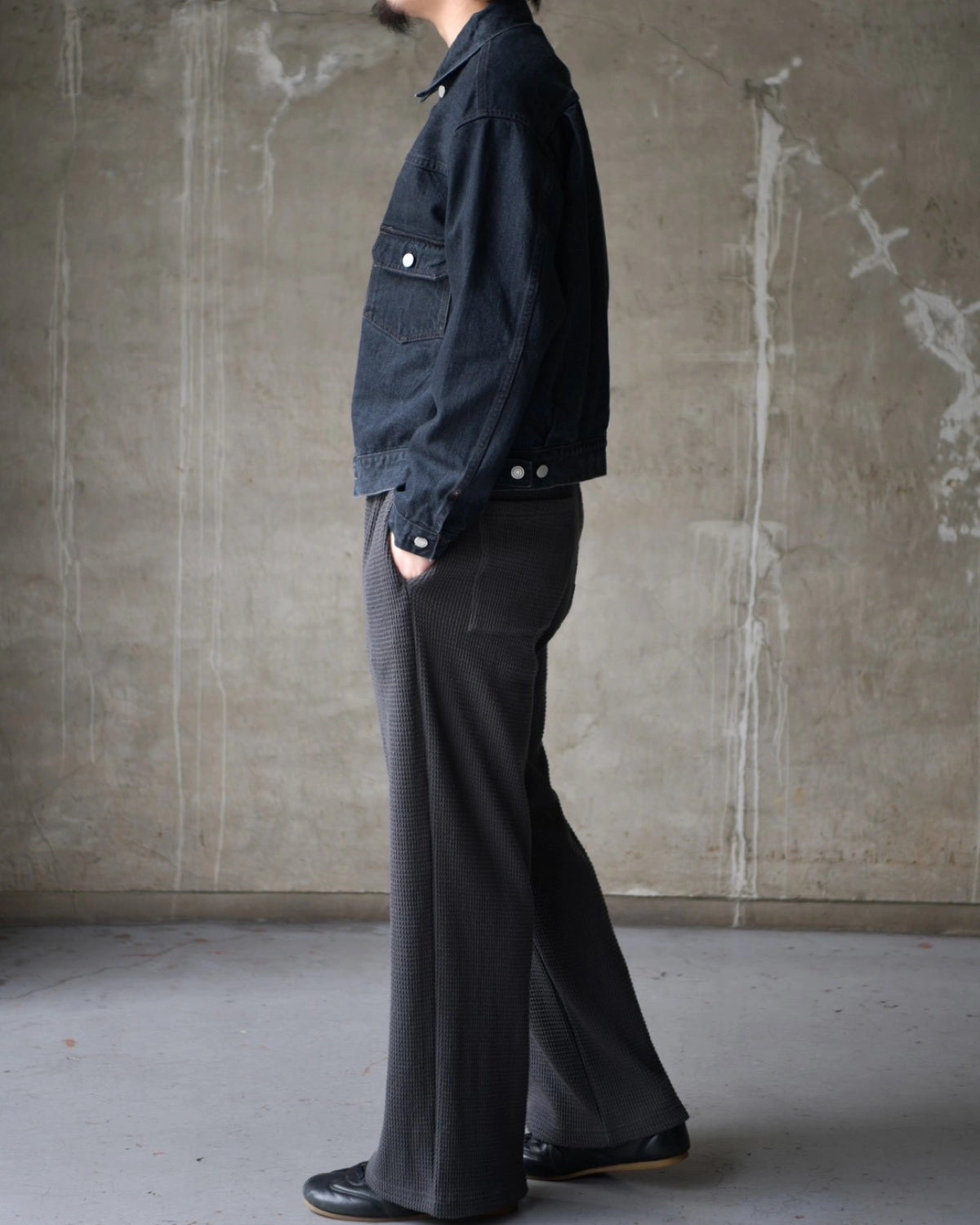 CIOTA / ダブルPデニムジャケット -MBK- (JKLM-302)