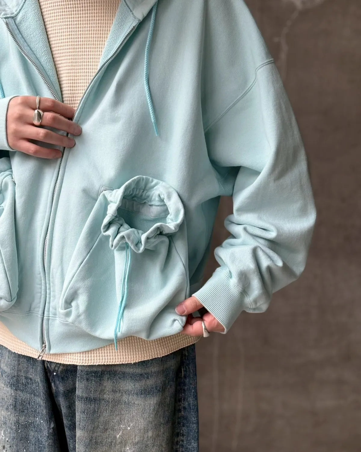 refomed / "KINCHAKU" ZIPUP HOODIE (RECU-067)