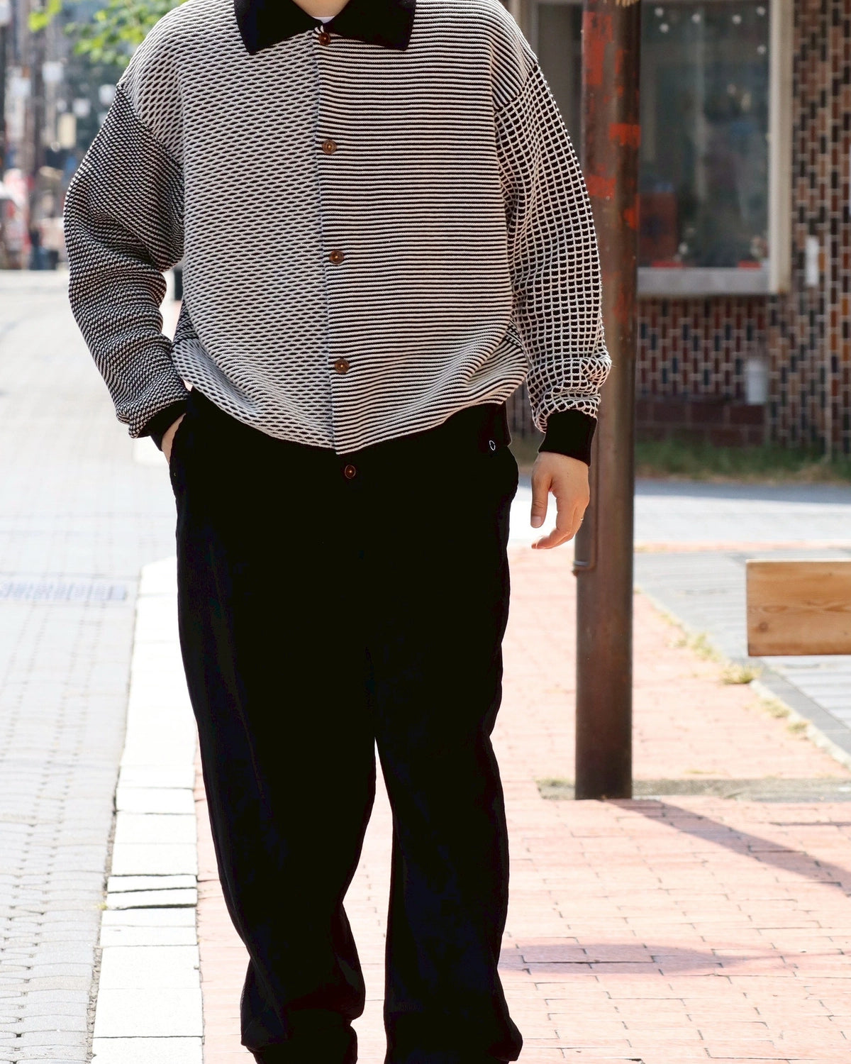 PHINGERIN / MULTI KNIT SHIRT JACKET (PD-252-KN-121)