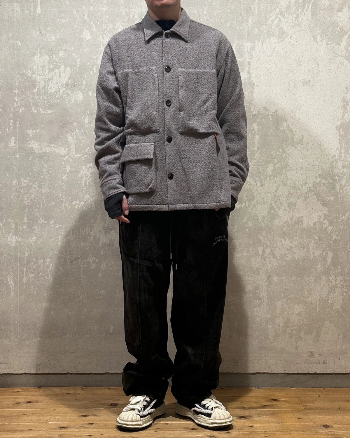 ALWAYS OUT OF STOCK / TWEED-LIKE UTILITY JACKET (HA-025202108)