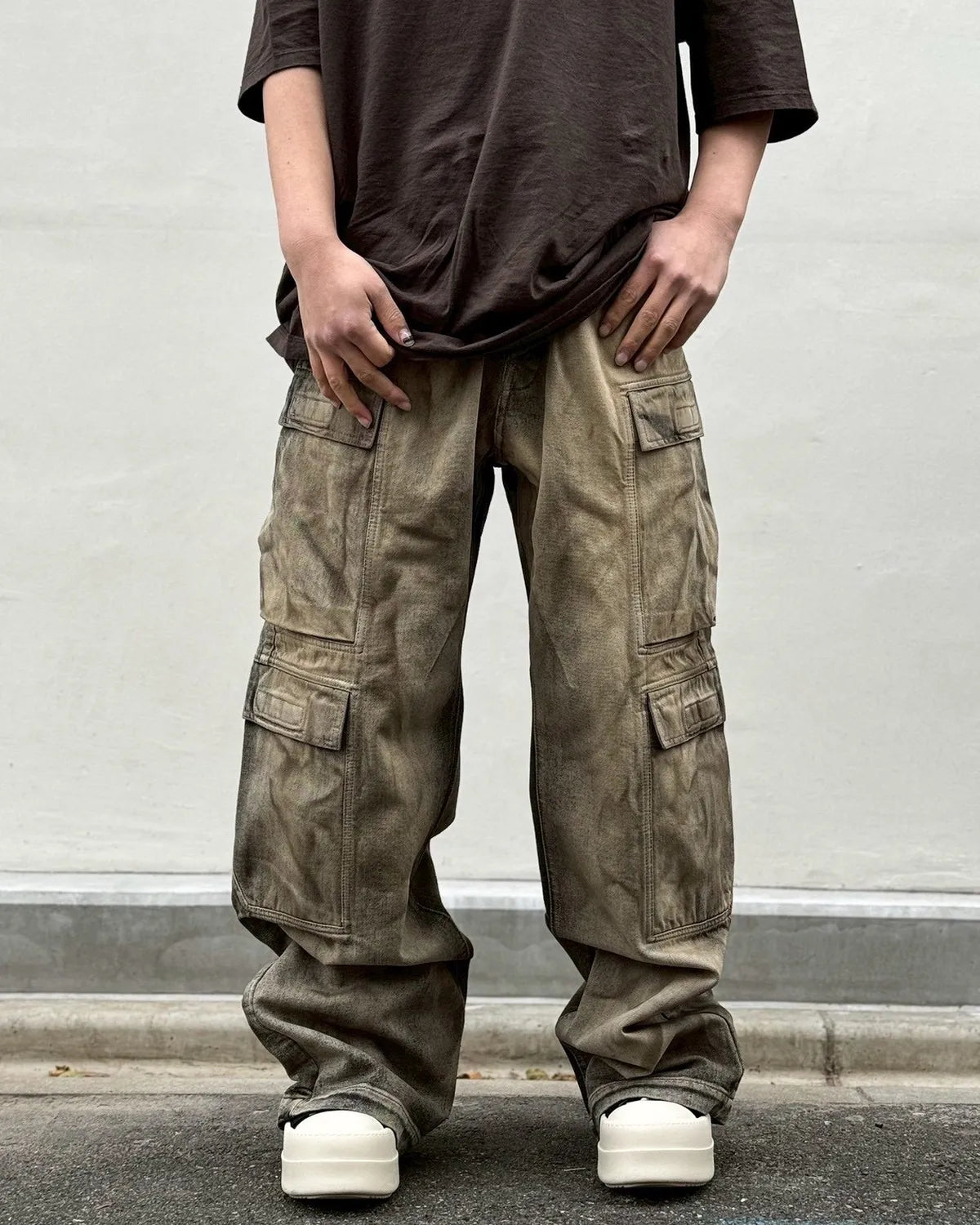 Rick Owens DRKSHDW / DOUBLE CARGO JEANS (DU01F4361)