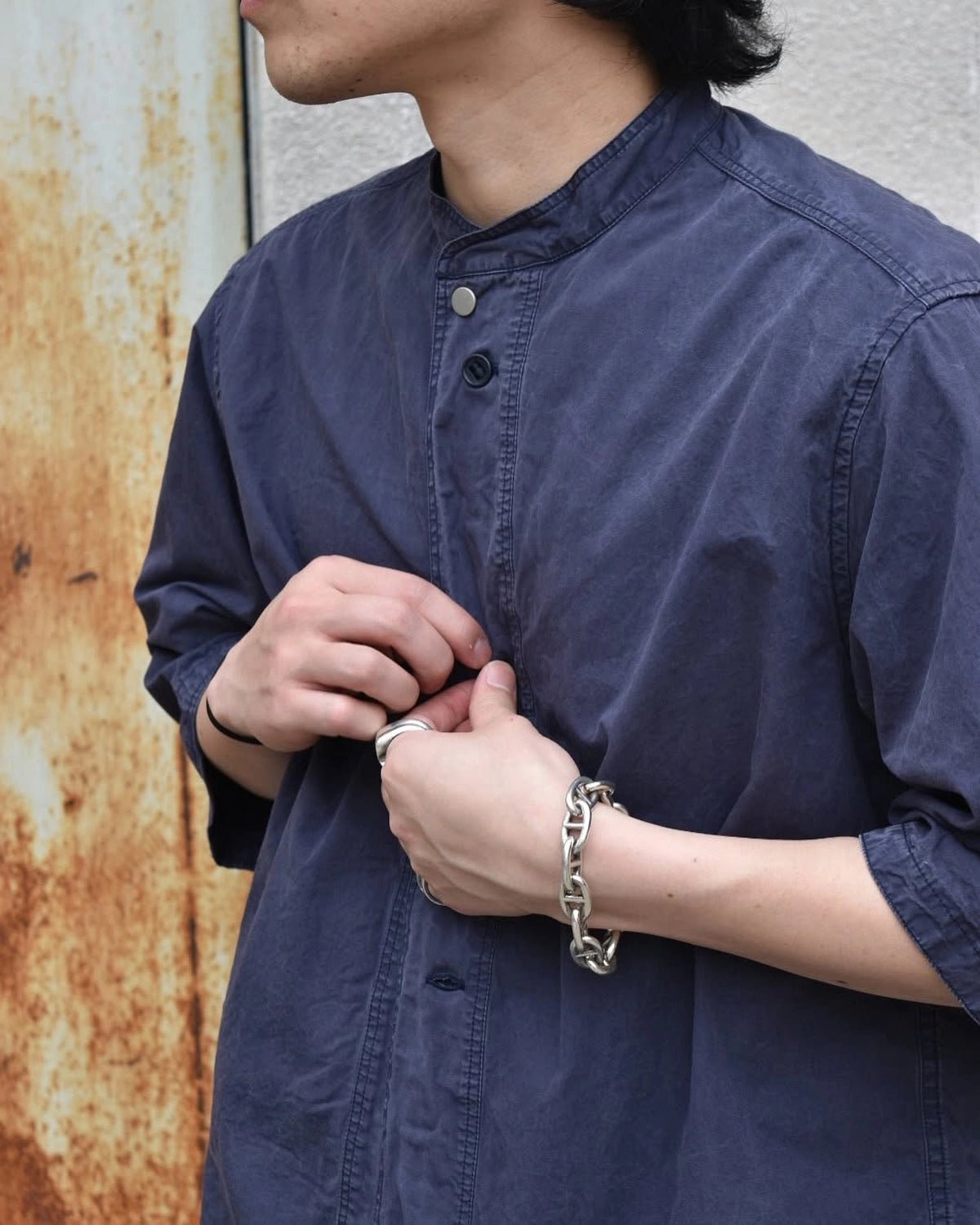 NONNATIVE / TROOPER Q/S SHIRT COTTON TYPEWRITER SULFUR DYE (NN-S4621)