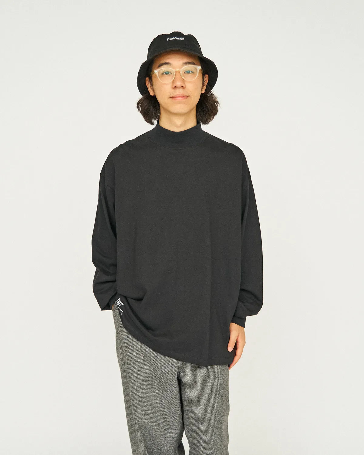 FreshService / 2-PACK CORPORATE L/S MOCK NECK TEE (FSP253-70008B)
