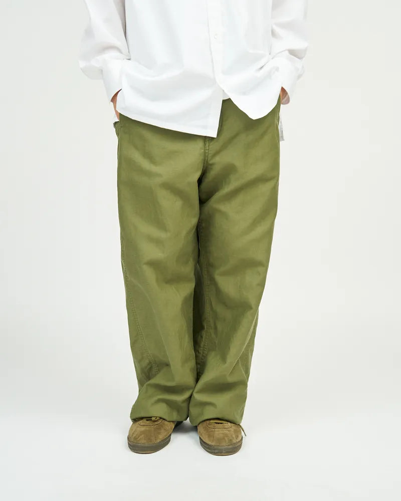 TapWater / Cotton Linen Back Sateen Military Trousers