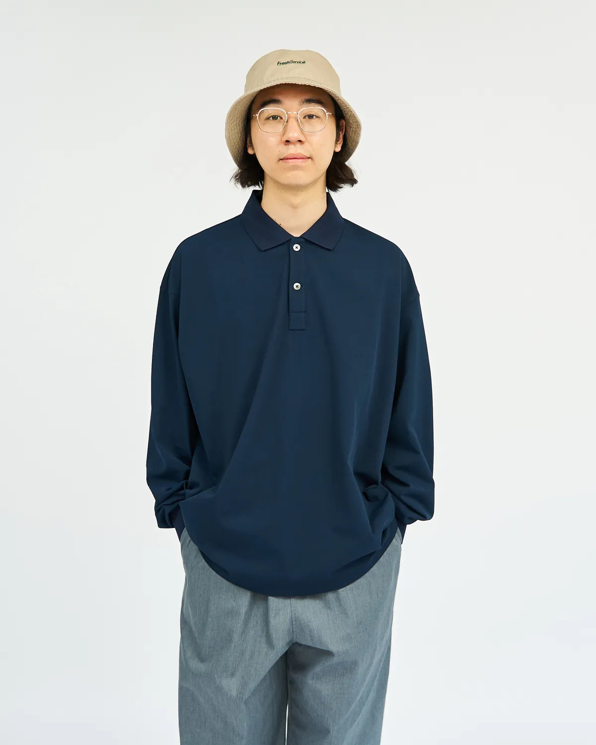 FreshService / DRY PIQUE JERSEY L/S POLO (FSC253-70011B)