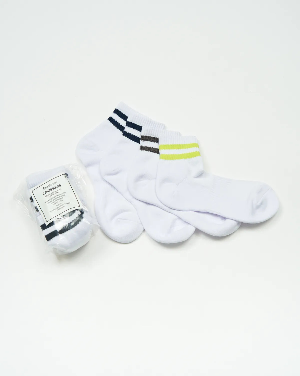 FreshService / 2-PACK LINE SHORT SOCKS (FSP254-90042B)