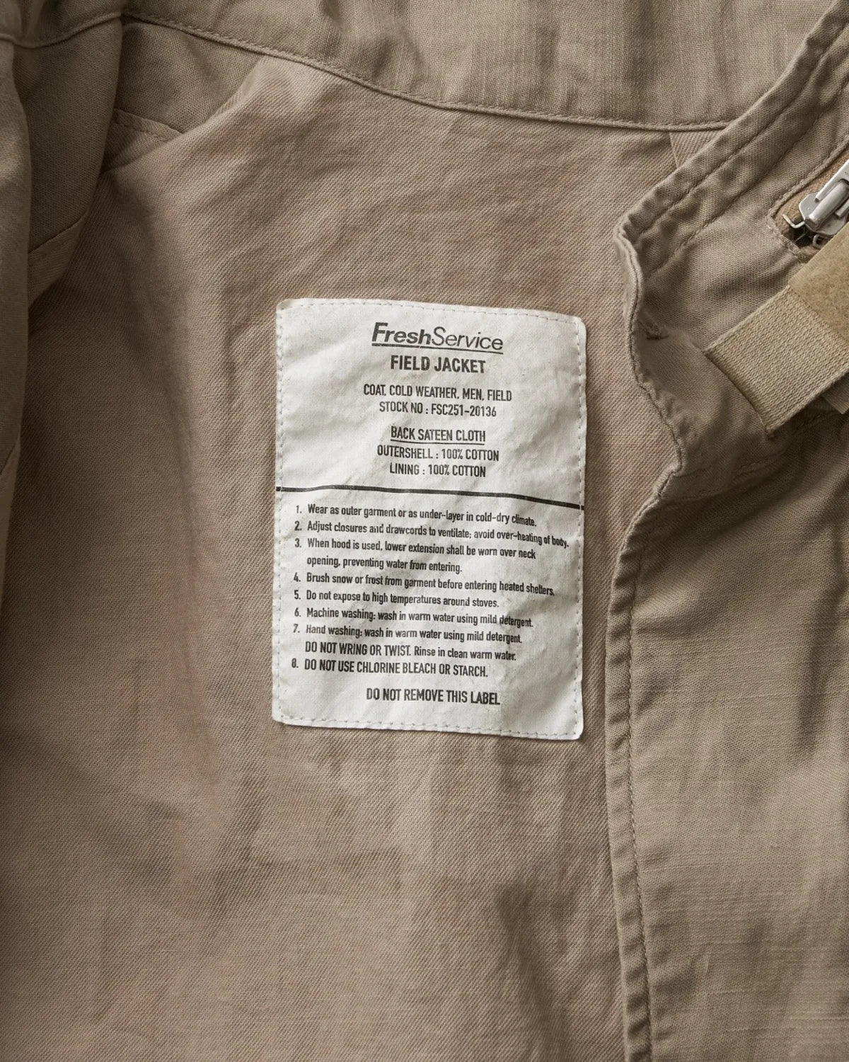 FreshService / BACK SATEEN FIELD JACKET (FSC253-20144)