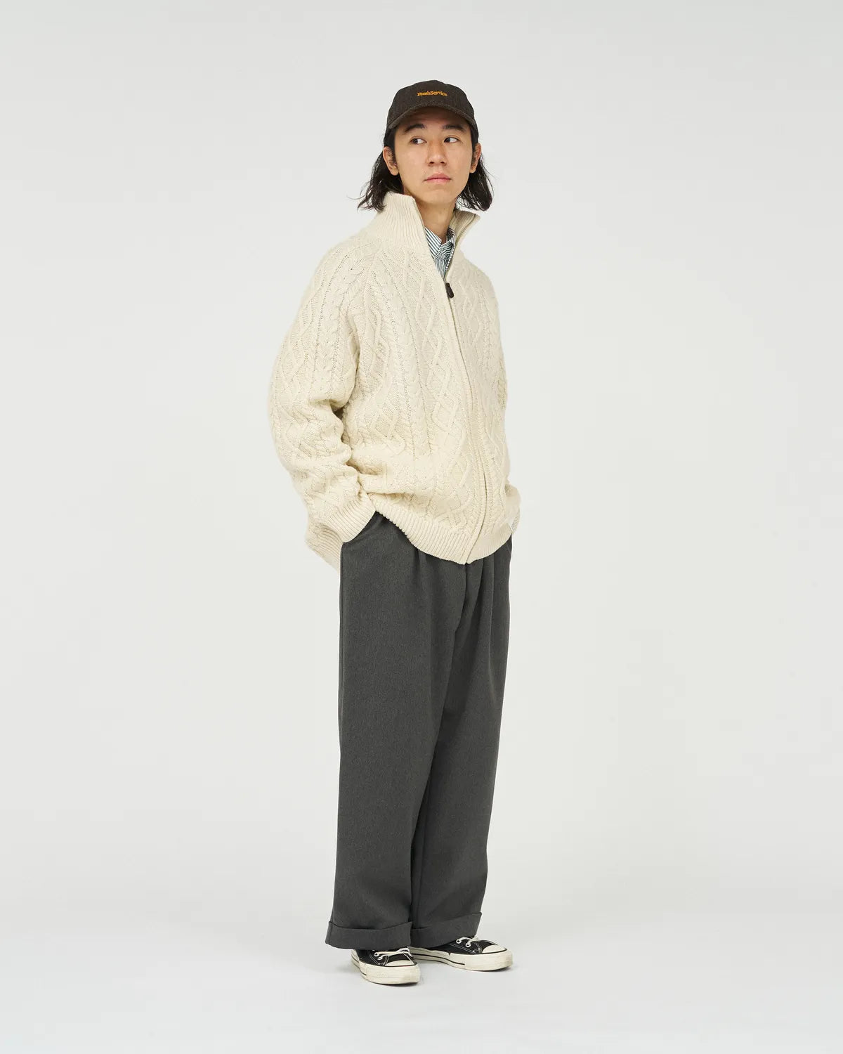FreshService / SHETLAND WOOL × SOLOTEX® TECH FISHERMAN ZIP-UP (FSC253-80166)