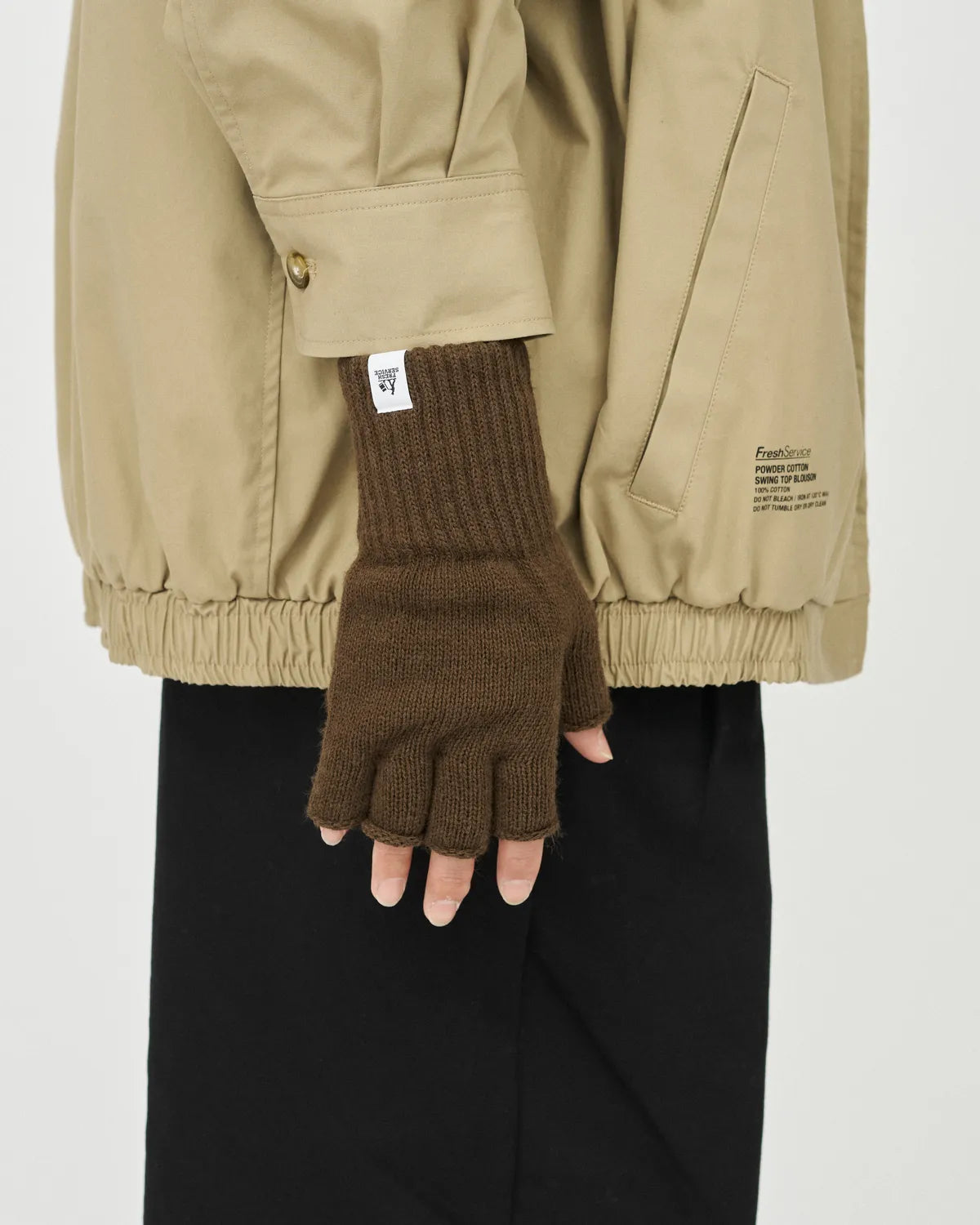 FreshService / THERMAL RIB KNIT FINGERLESS GLOVES (FSP254-90068)