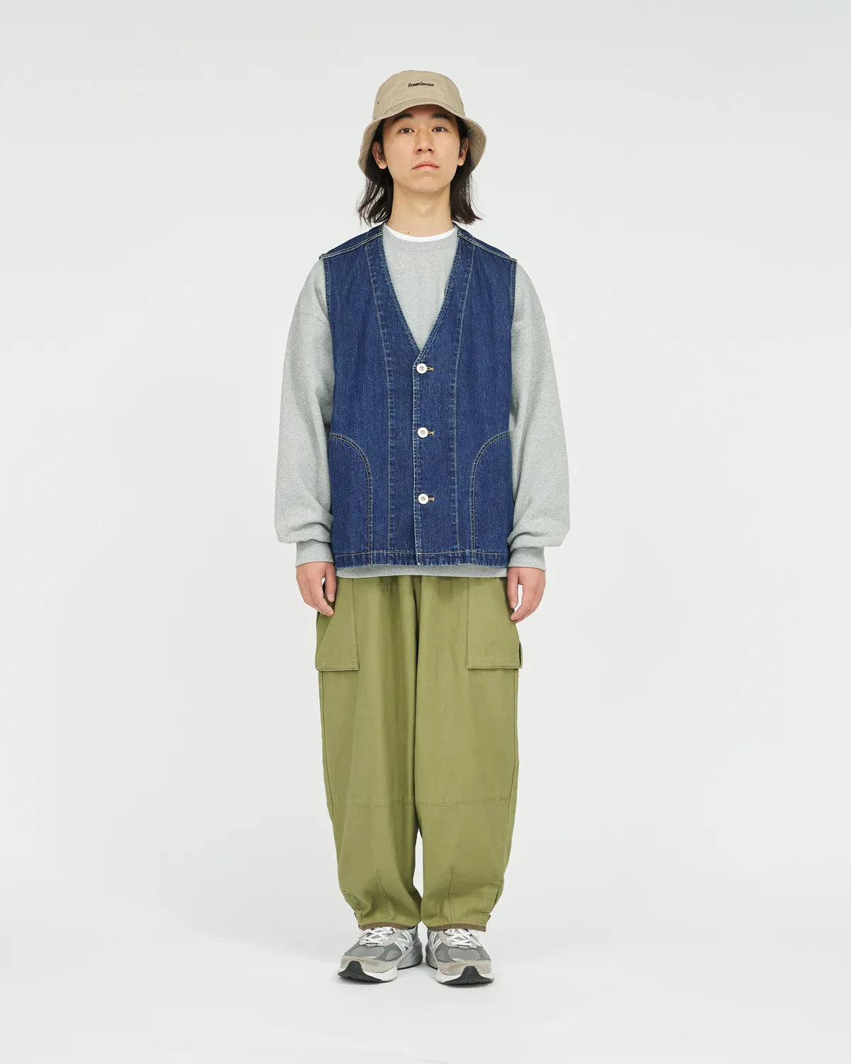 FreshService / WORKERS DENIM VEST (FSC261-30266FB)