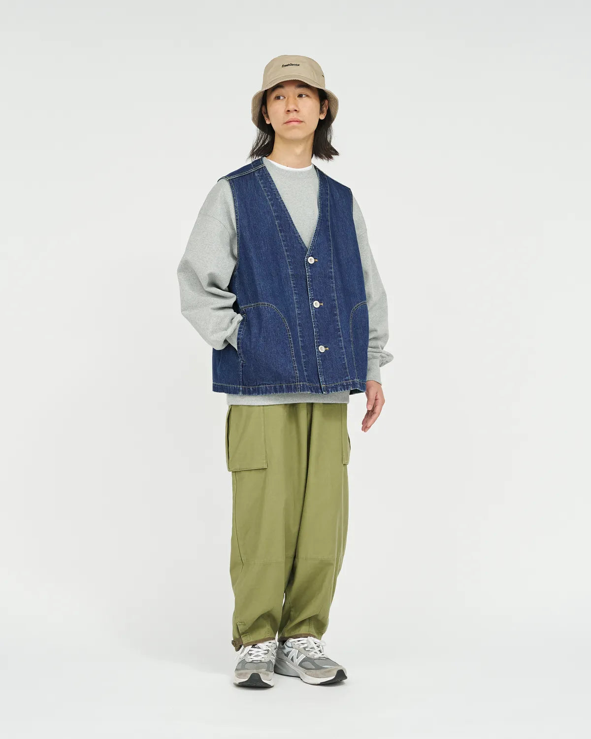 FreshService / WORKERS DENIM VEST (FSC261-30266FB)