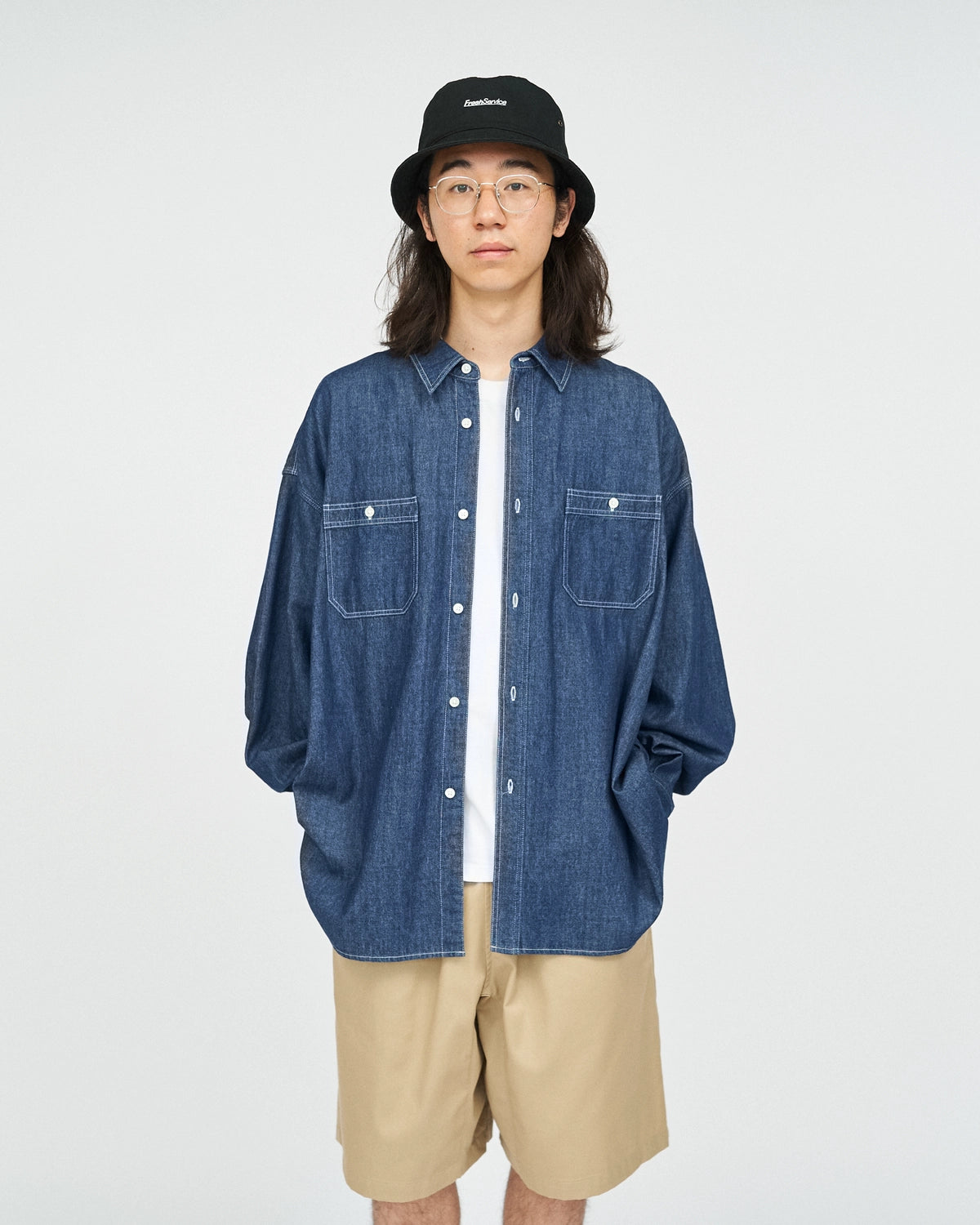 FreshService / LIGHT DENIM L/S SHIRT (FSC252-50045)