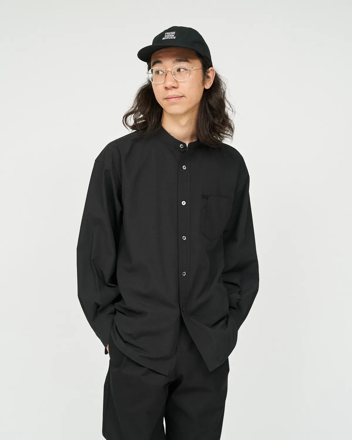 FreshService / SERVICE WORK BAND COLLAR SHIRT (FDS252-50114)