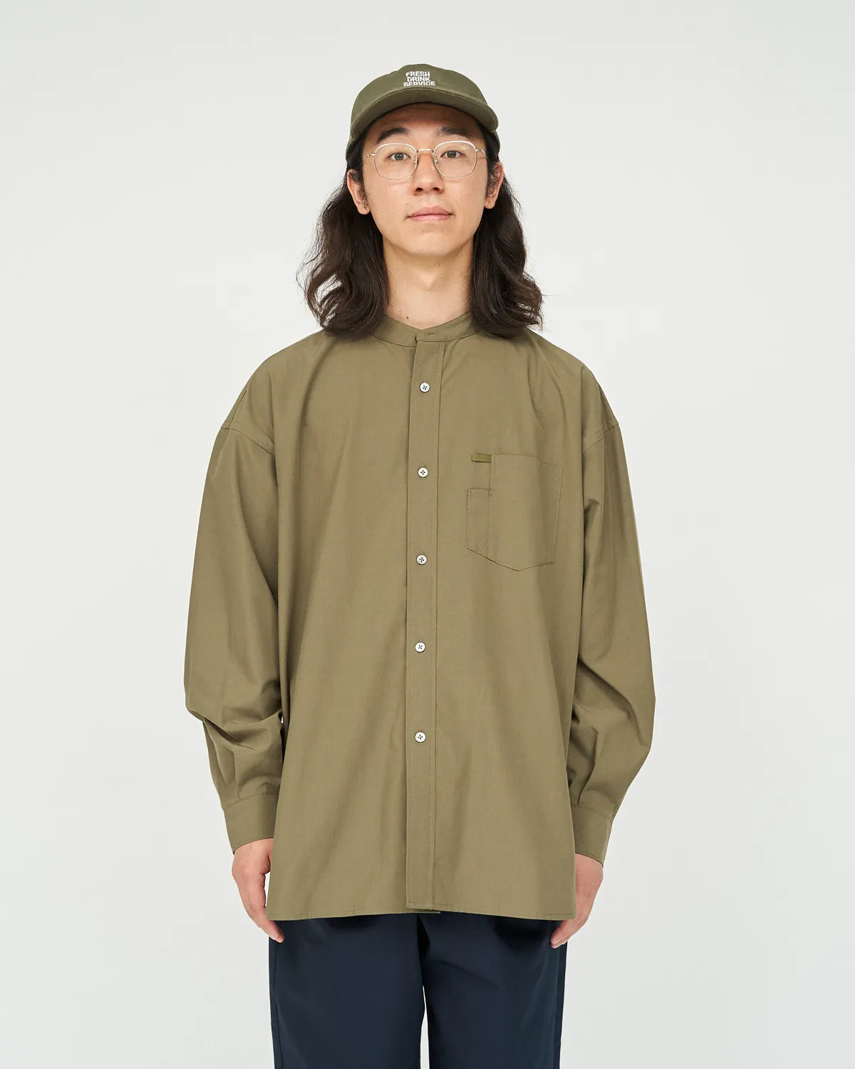 FreshService / SERVICE WORK BAND COLLAR SHIRT (FDS252-50114)