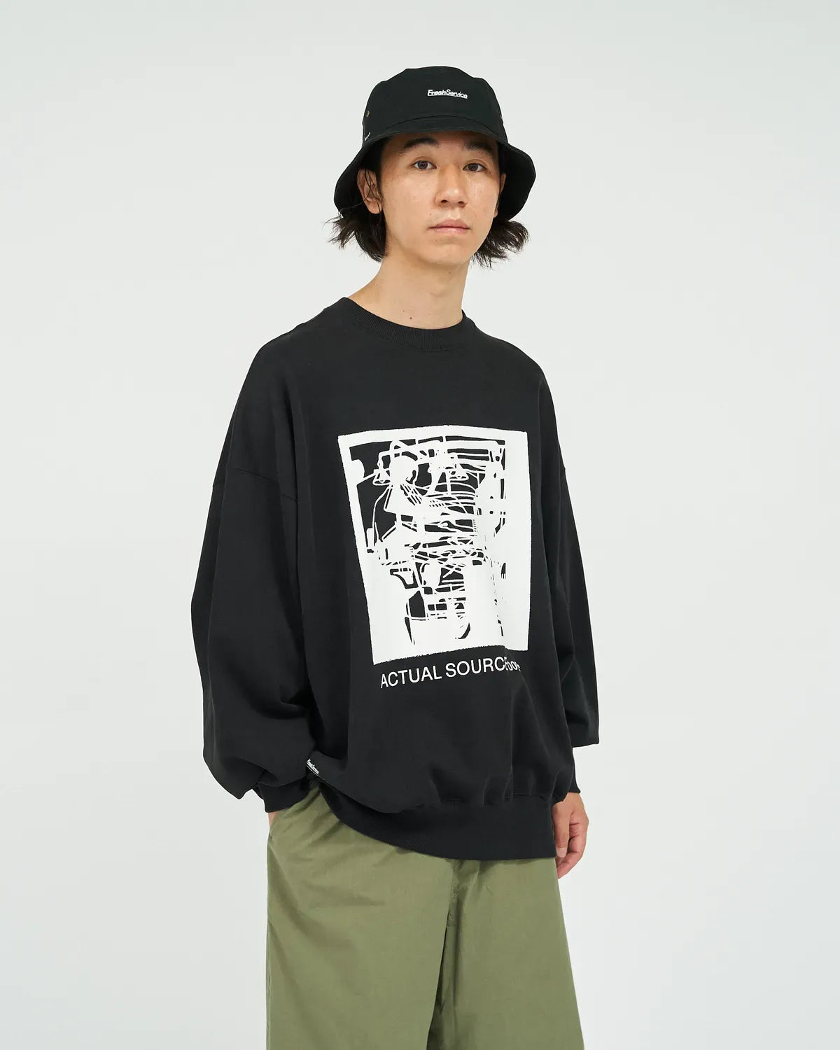 FreshService / AS × FS LIGHT OZ CREW NECK "LITHOGRAPH" (FSC253-70155AS)