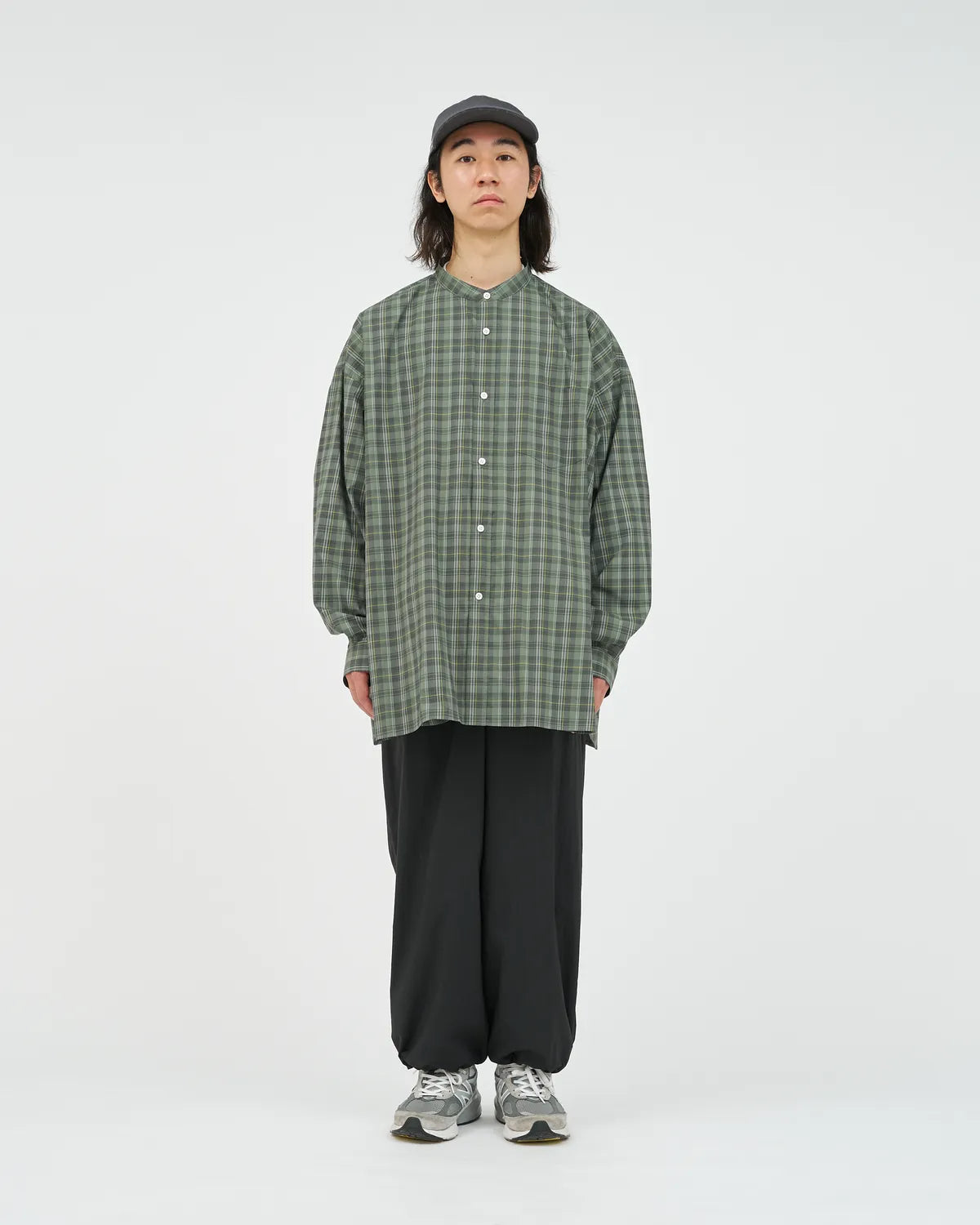 FreshService / MADRAS DRY TECH BAND COLLAR SHIRT (FSC261-50250)