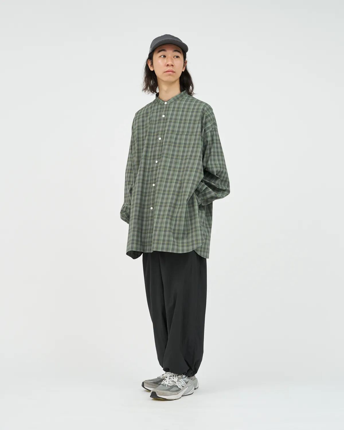 FreshService / MADRAS DRY TECH BAND COLLAR SHIRT (FSC261-50250)