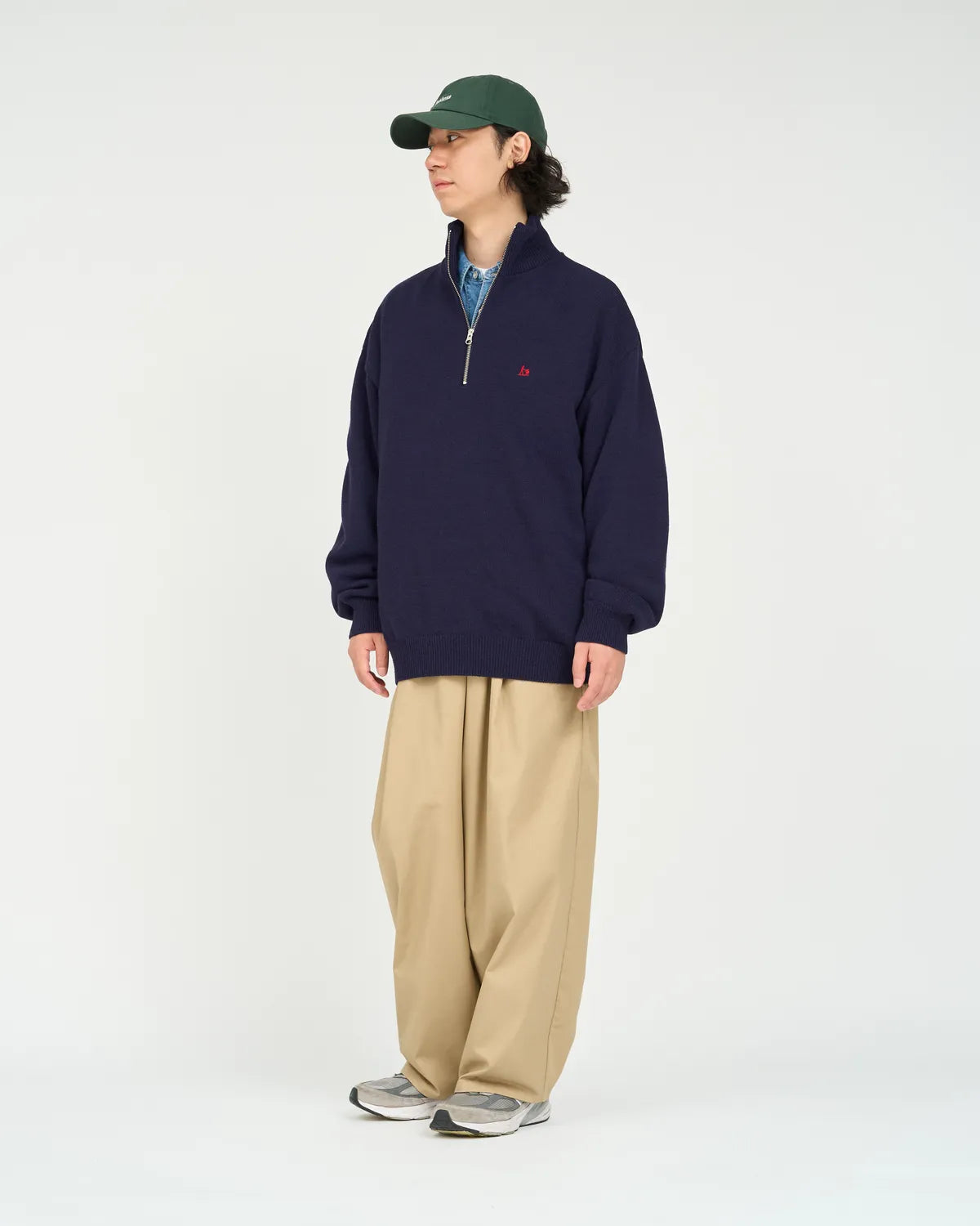 FreshService / THERMAL JERSEY HARF ZIP KNIT (FSC263-80009)