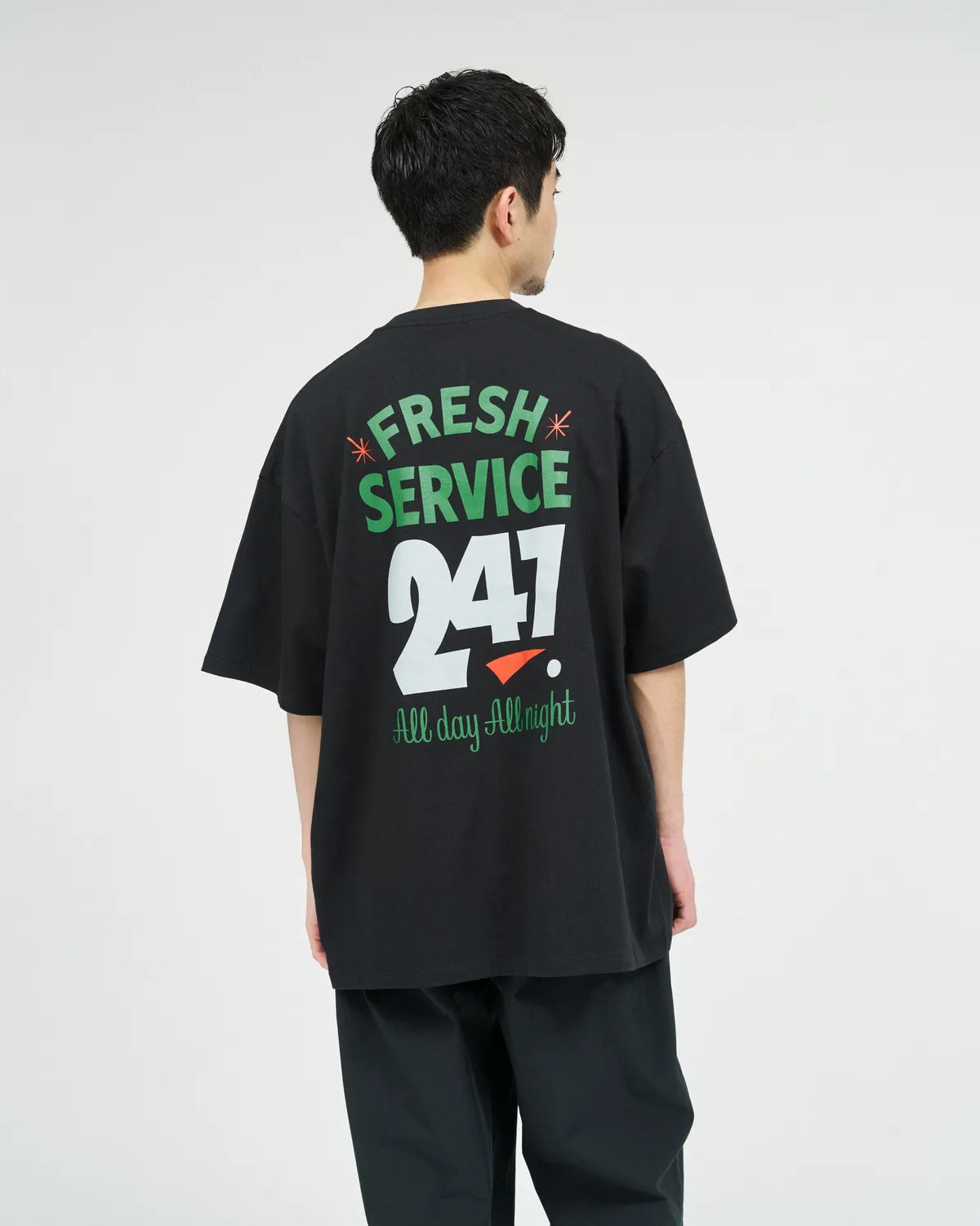 FreshService / CORPORATE PRINTED S/S TEE "ALL DAY ALL NIGHT" (FSC261-70152)