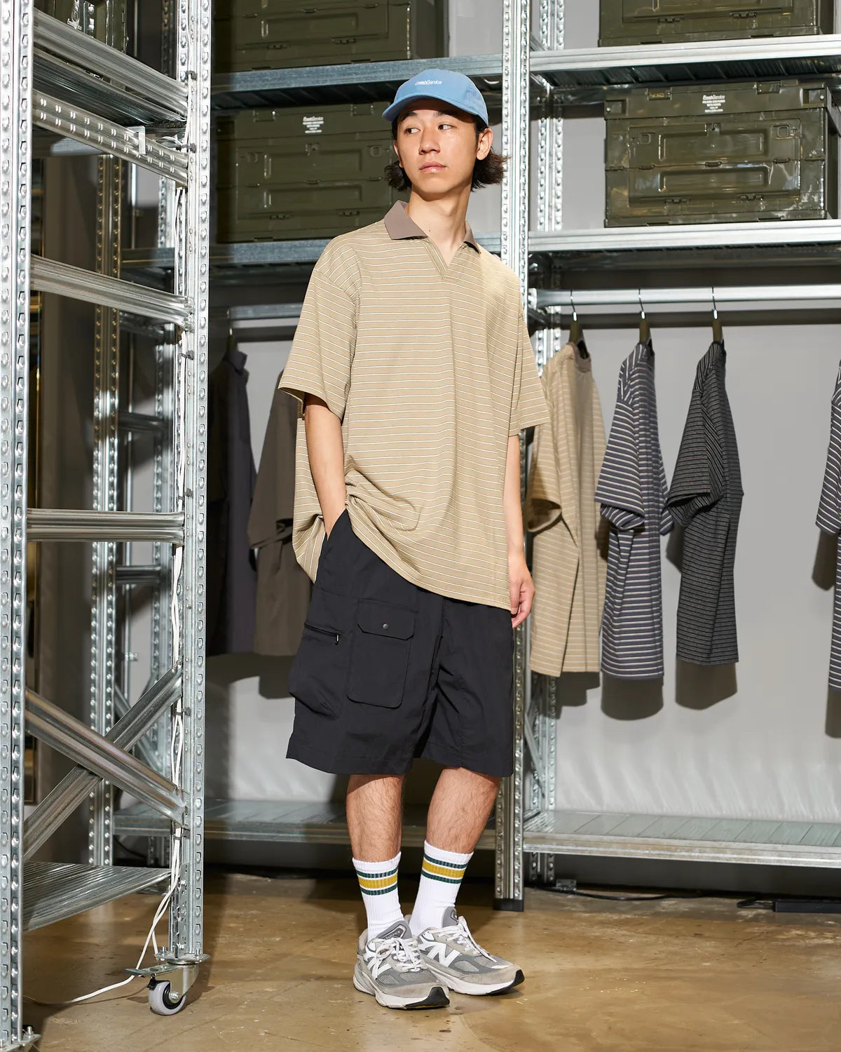 FreshService / CONPACT DRY BORDER V-NECK POLO (FSC262-70120)