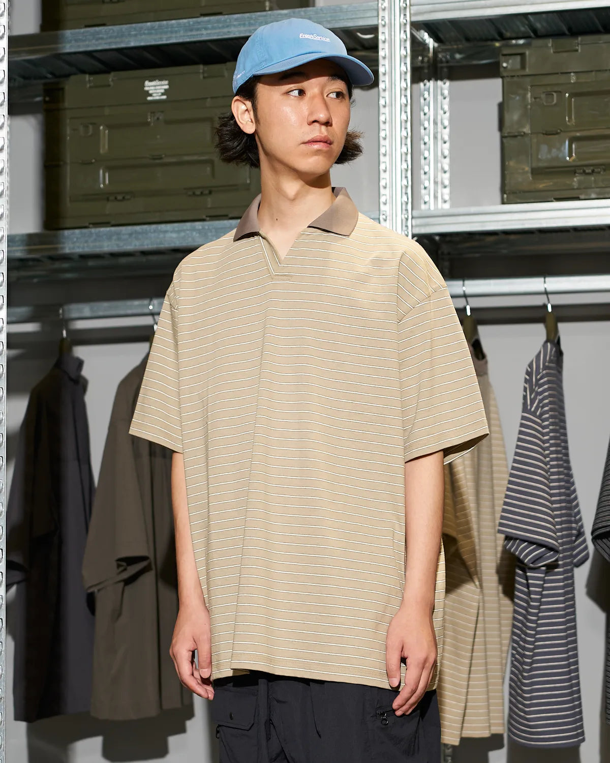 FreshService / CONPACT DRY BORDER V-NECK POLO (FSC262-70120)