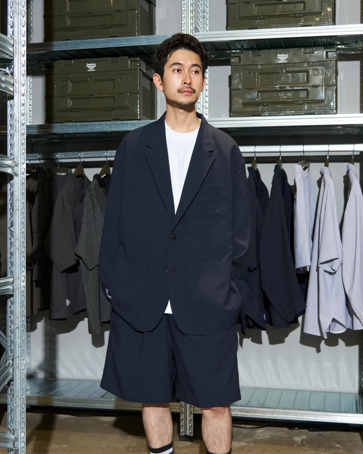 FreshService / SEERSUCKER STRIPE BLAZER (FSC262-20112)