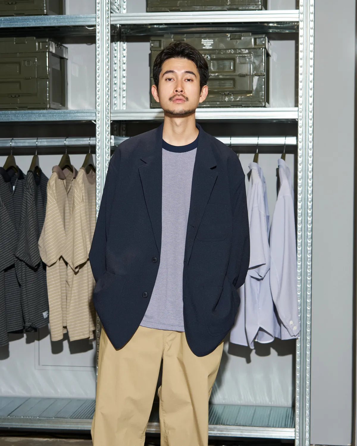 FreshService / SEERSUCKER STRIPE BLAZER (FSC262-20112)