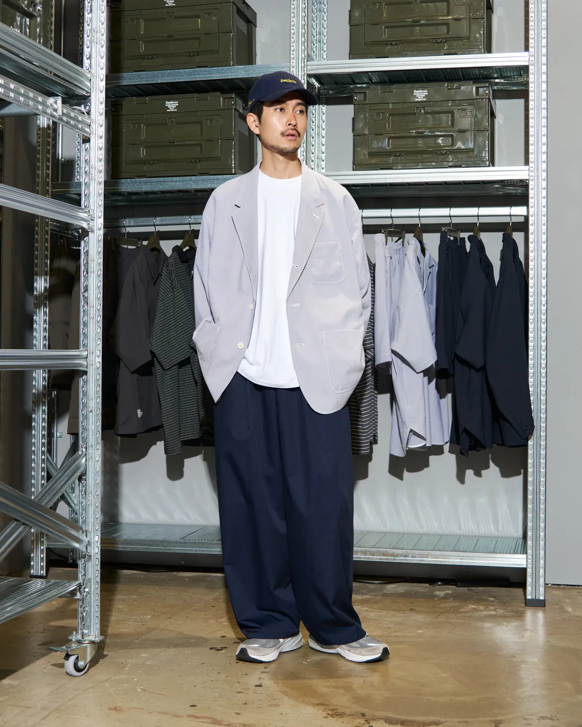 FreshService / SEERSUCKER STRIPE BLAZER (FSC262-20112)