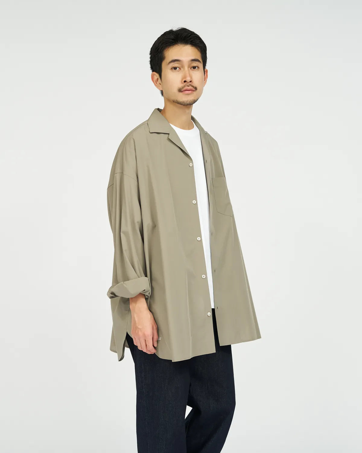FreshService / AIR POPLIN OPEN COLLAR L/S SHIRT (FSC263-50046)