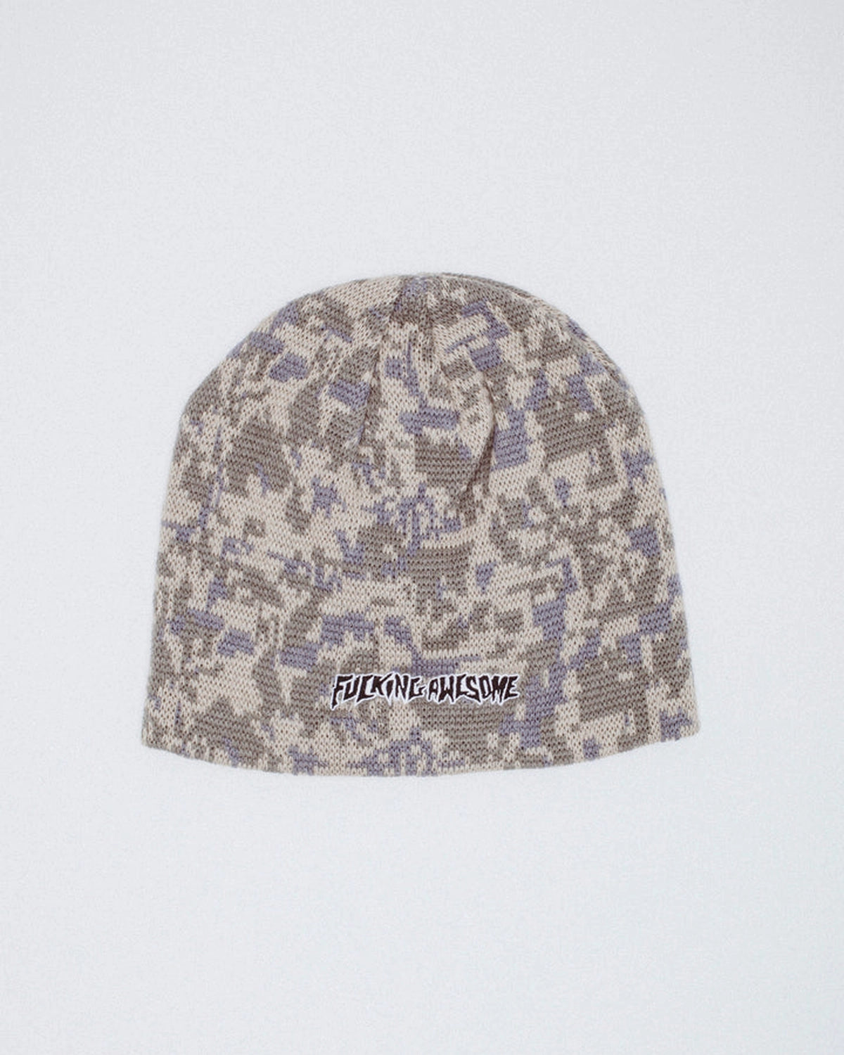 FUCKING AWESOME の Embroidered Stamp Logo Skully Beanie