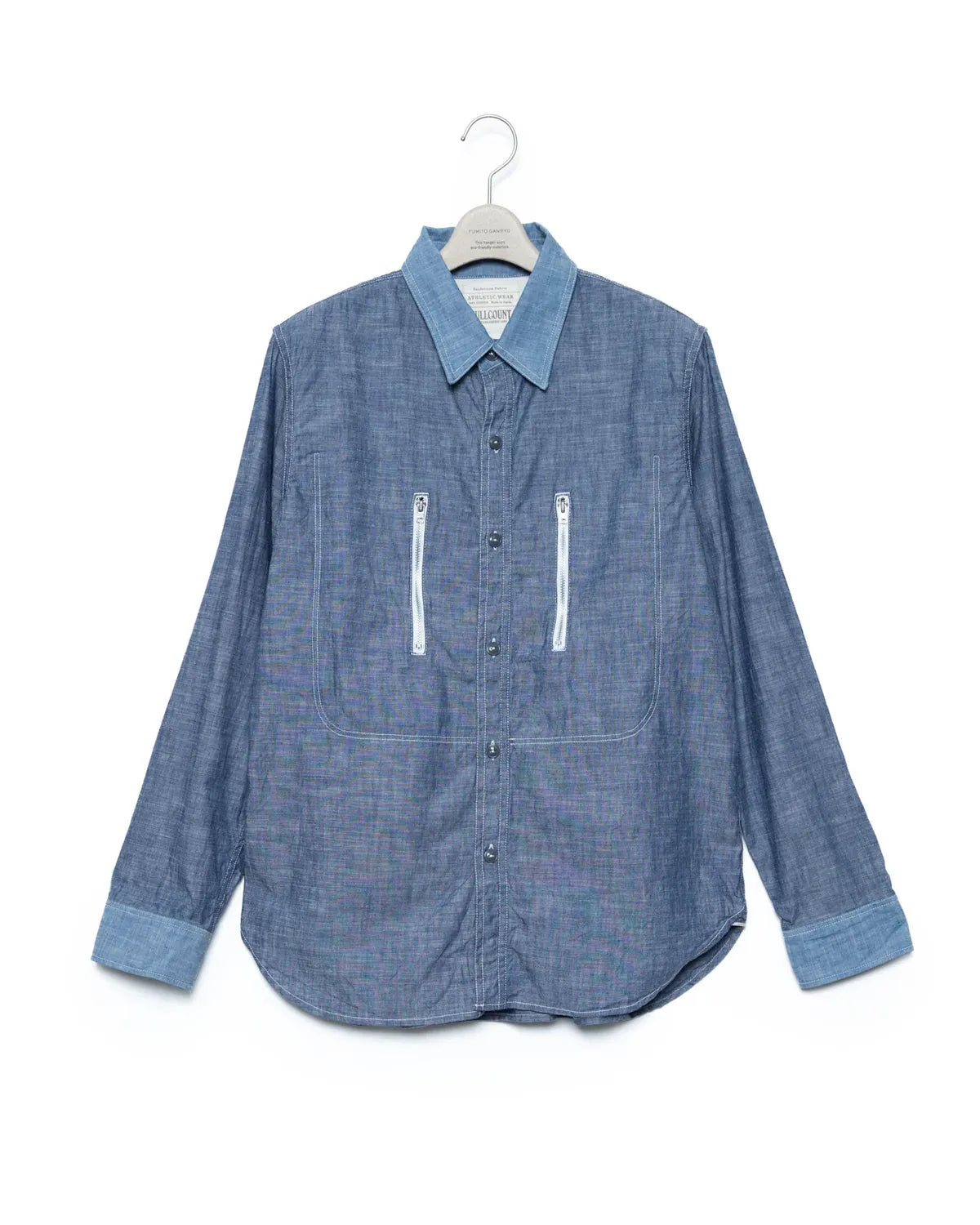 FUMITO GANRYU × FULLCOUNT の Watteau Gathered Ventilated Pocket Shirt (Fu15-Sh-101)