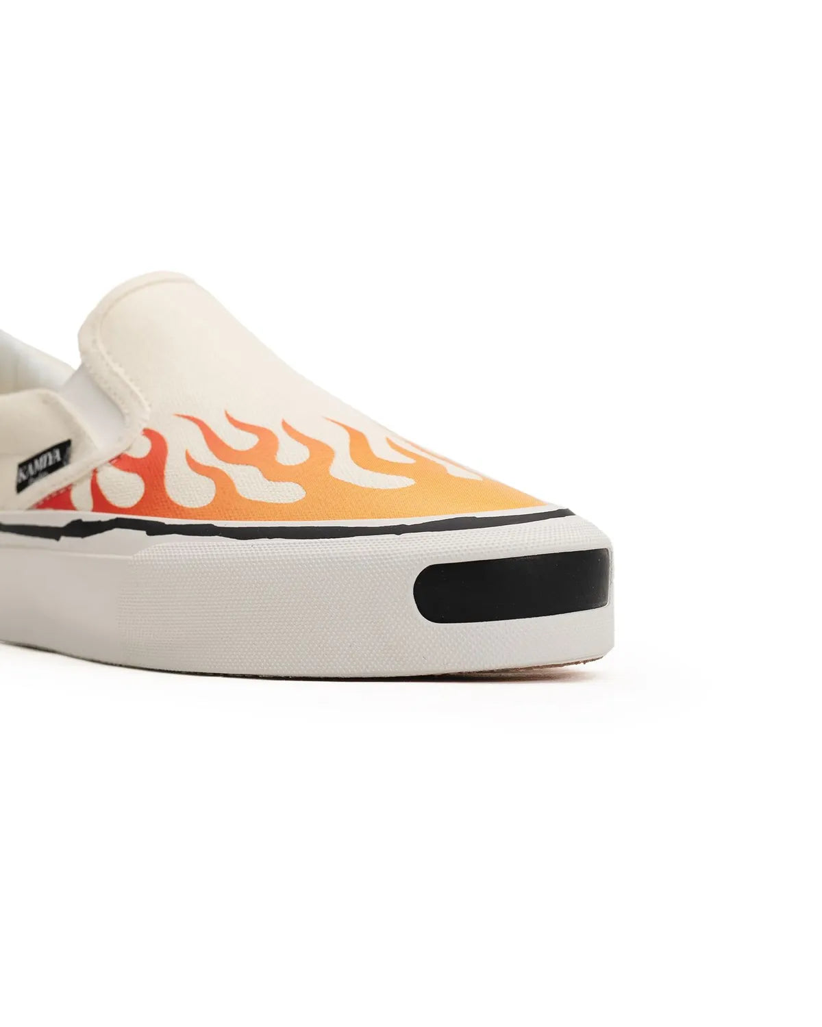 KAMIYA / "Cornell"Fire Pattern Vulcanized Slip on Sneaker (G14FW704)
