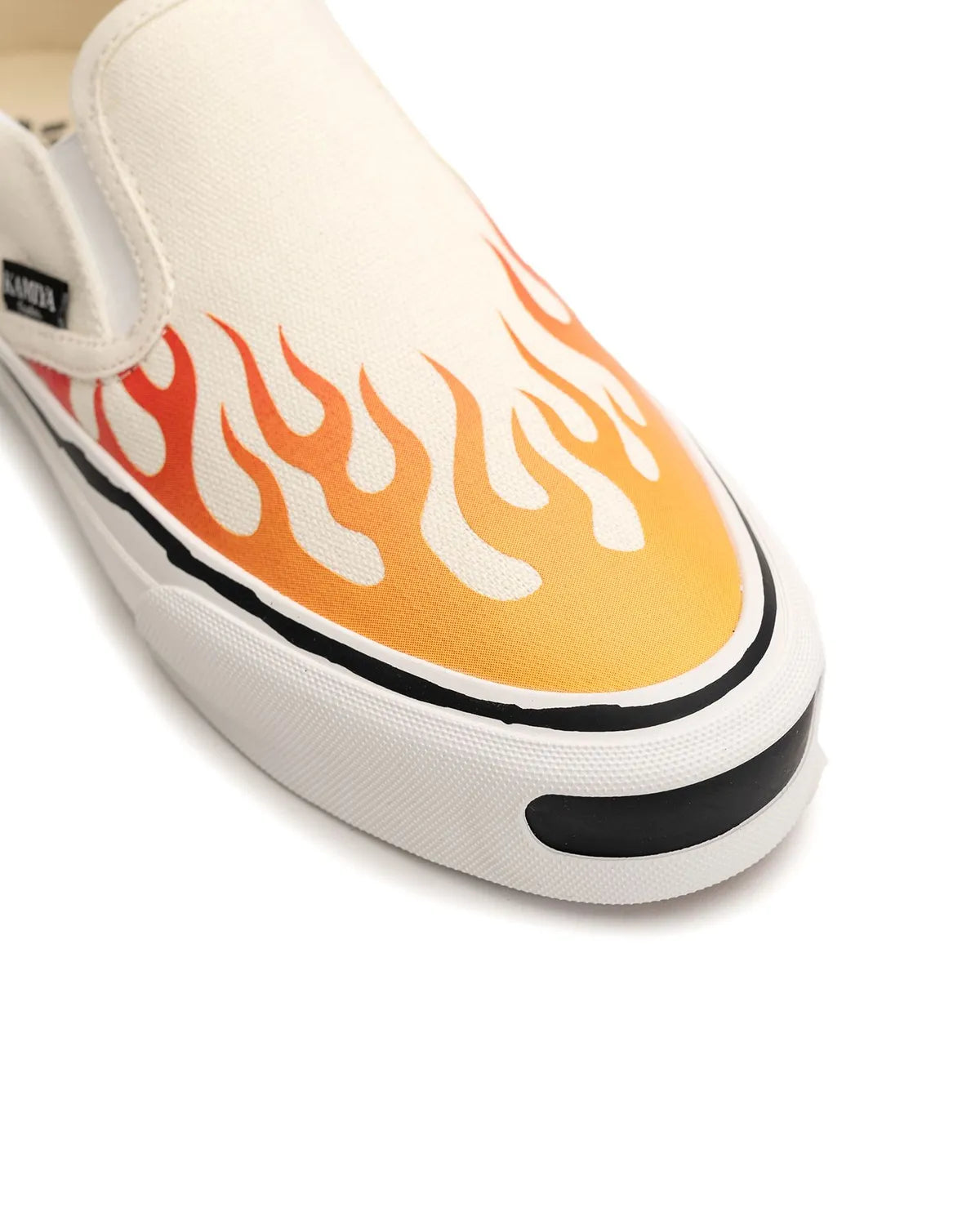 KAMIYA / "Cornell"Fire Pattern Vulcanized Slip on Sneaker (G14FW704)