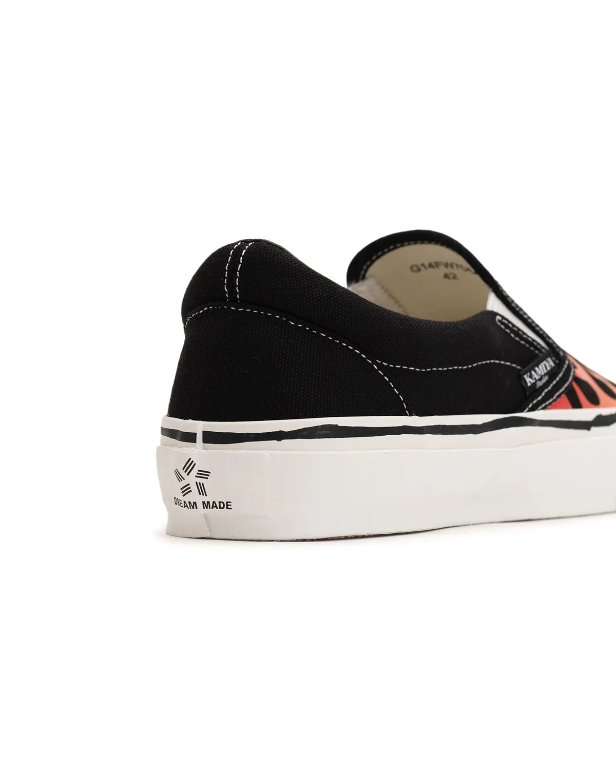 KAMIYA / "Cornell"Fire Pattern Vulcanized Slip on Sneaker (G14FW704)