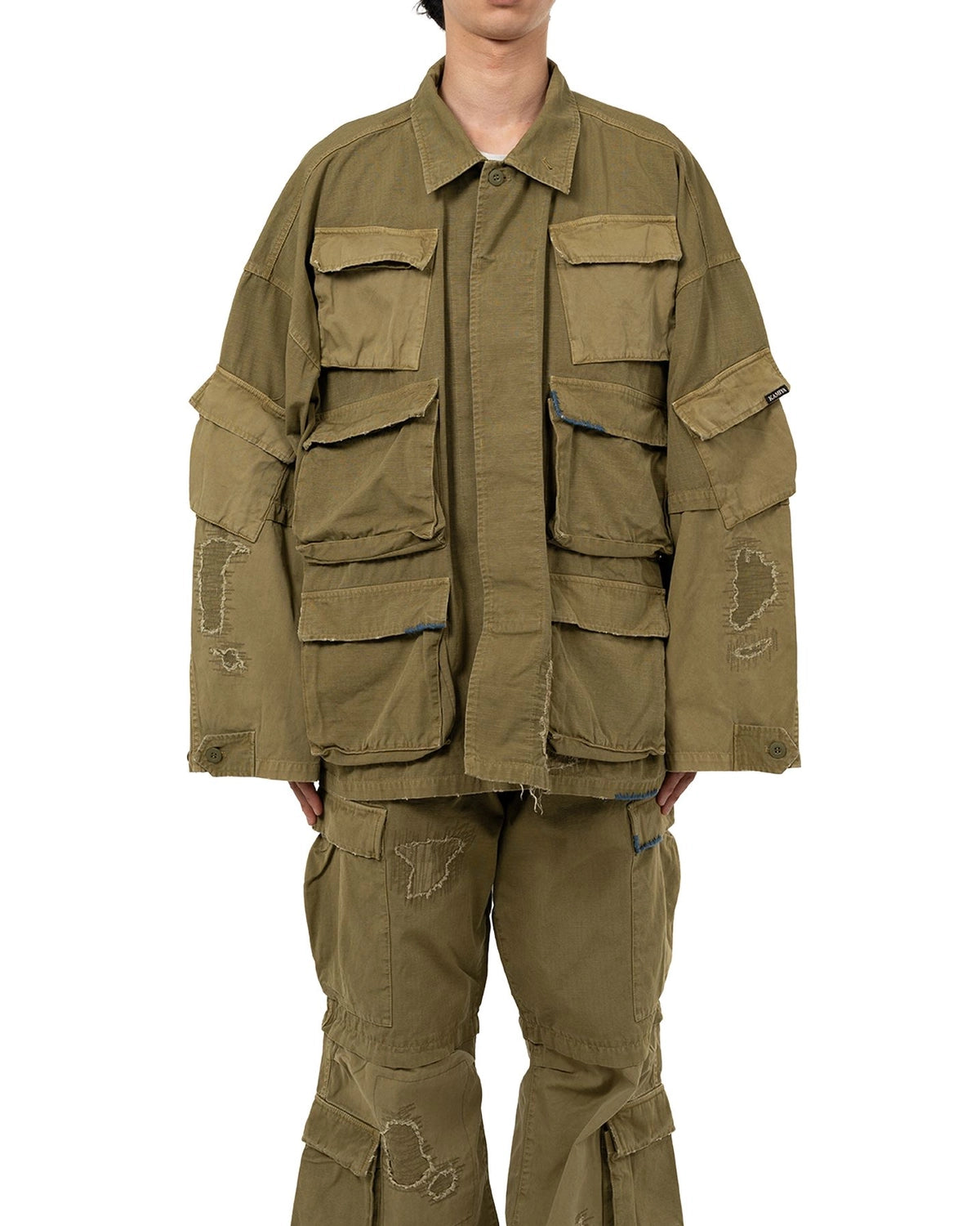 KAMIYA / Repaired Ripstop Fatigue Jacket (G15BL039)