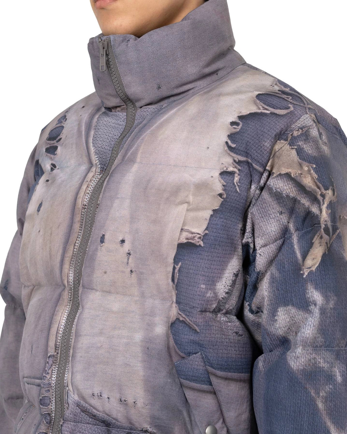 KAMIYA / Trompe L’oeil Print Down Jacket (G15BL111)