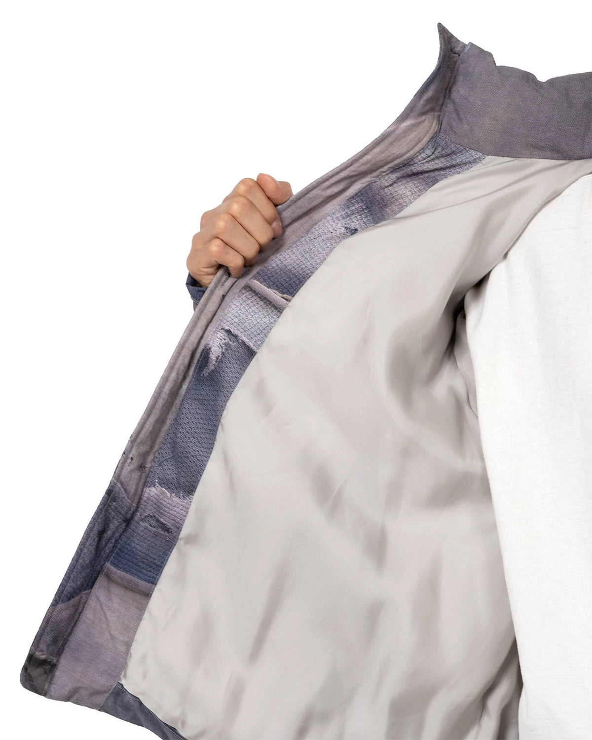 KAMIYA / Trompe L’oeil Print Down Jacket (G15BL111)