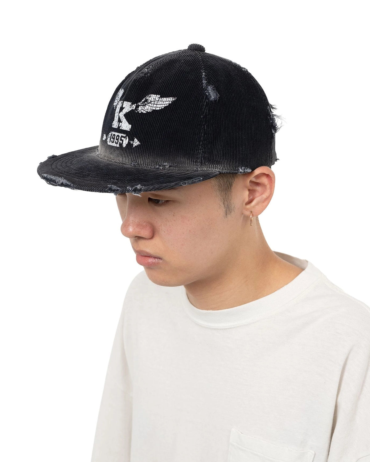 KAMIYA / “K-Wing” Distressed Cap (G15CA104)