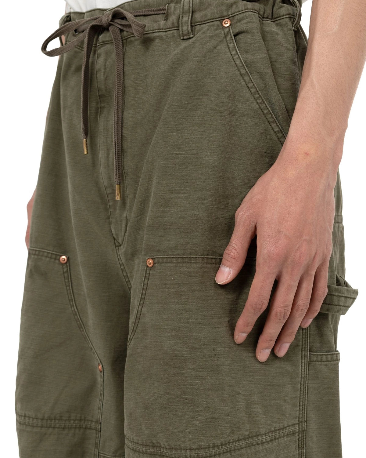 KAMIYA / Back Satin Painter Pants (G15PT038)