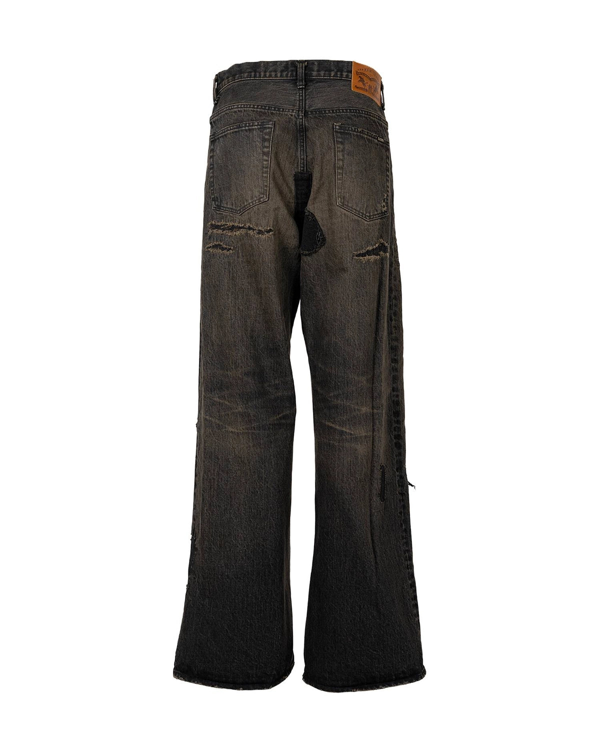 KAMIYA / BORO Bootcut Wide Denim Pants (G15PT053)