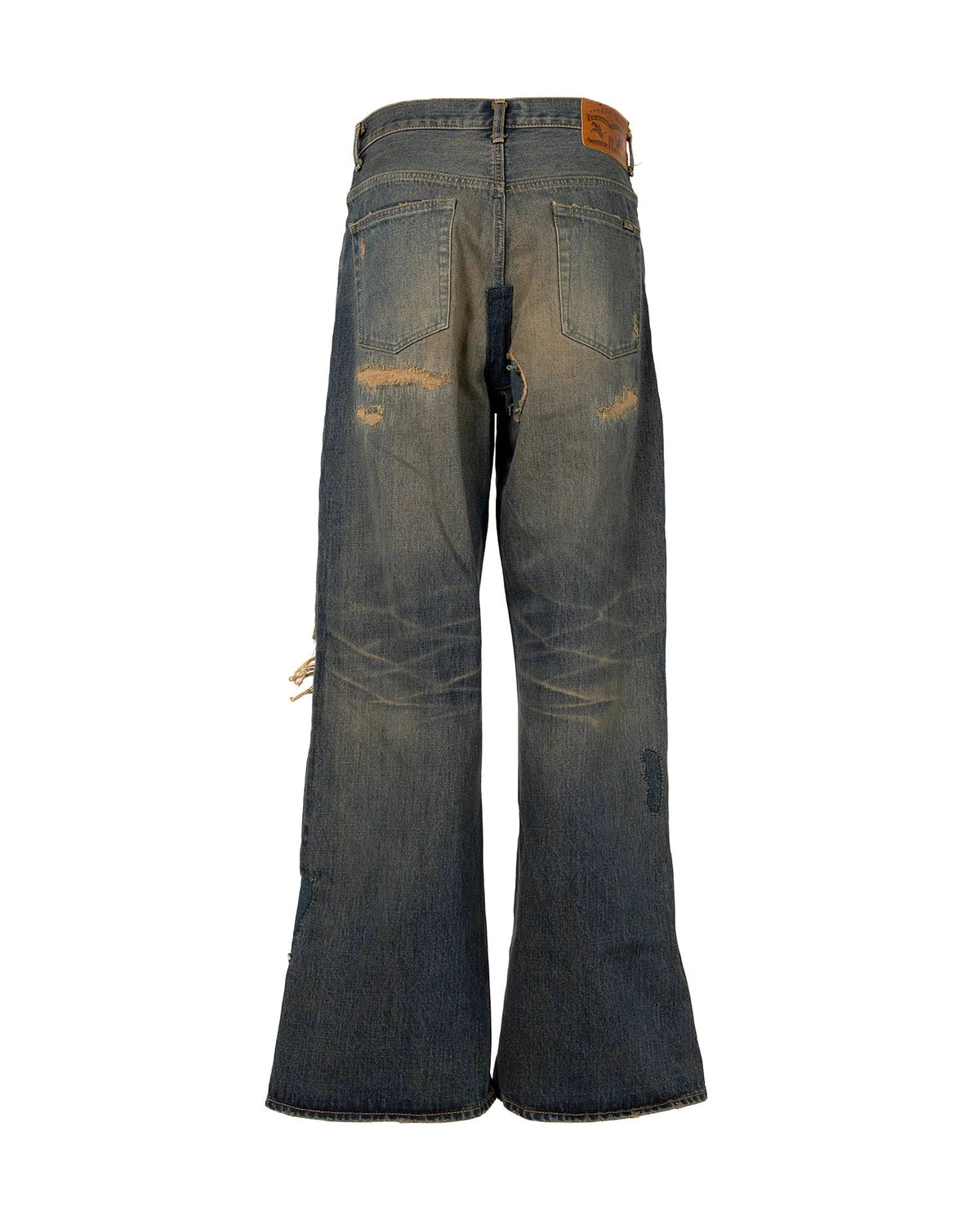 KAMIYA / BORO Bootcut Wide Denim Pants (G15PT053)