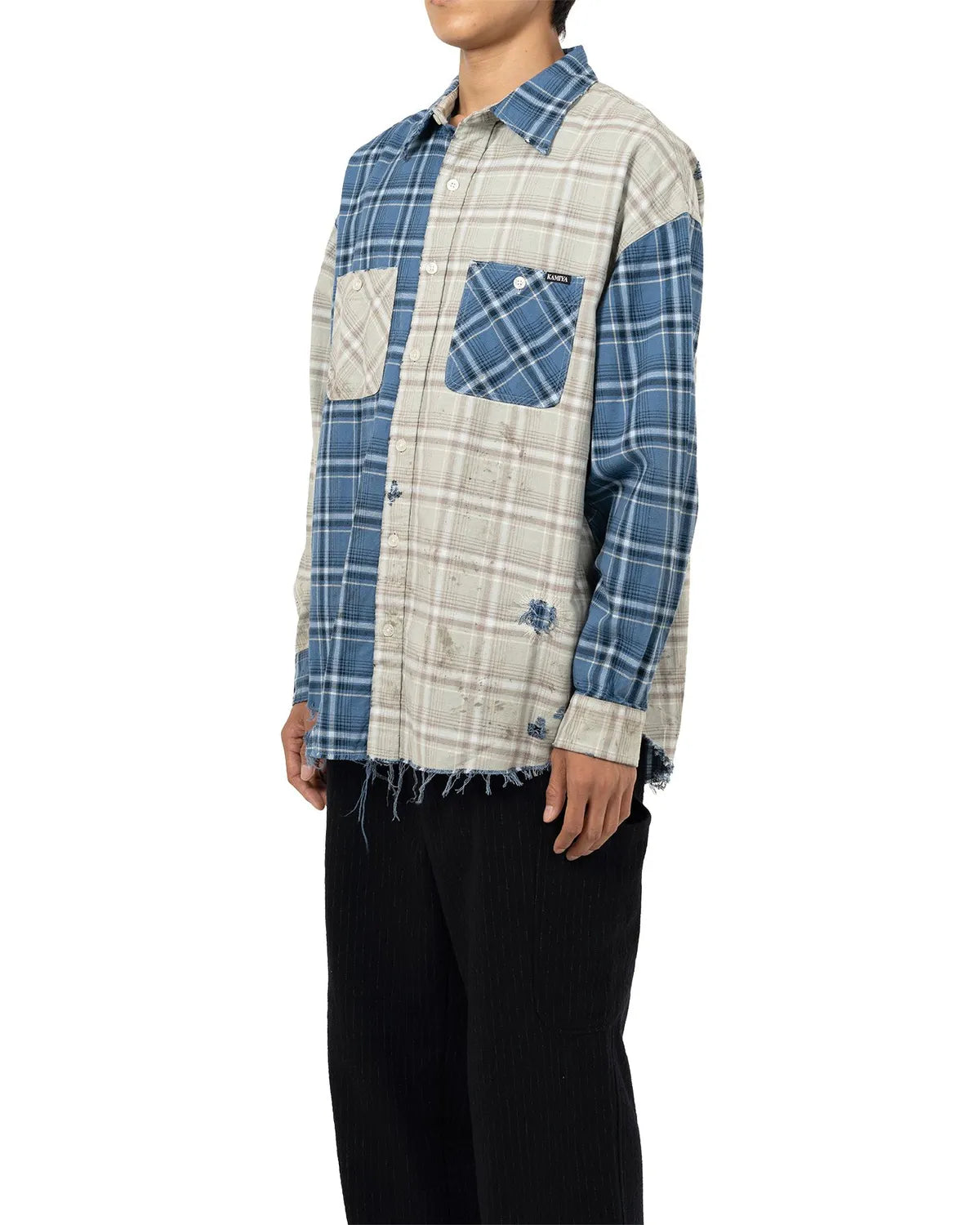 KAMIYA / Crazy Pattern Check Shirt (G15SH057)