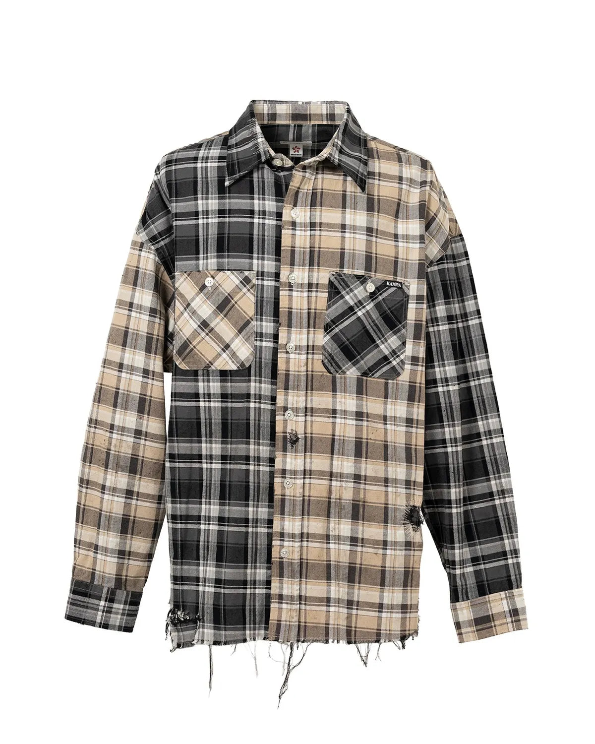 KAMIYA / Crazy Pattern Check Shirt (G15SH057)