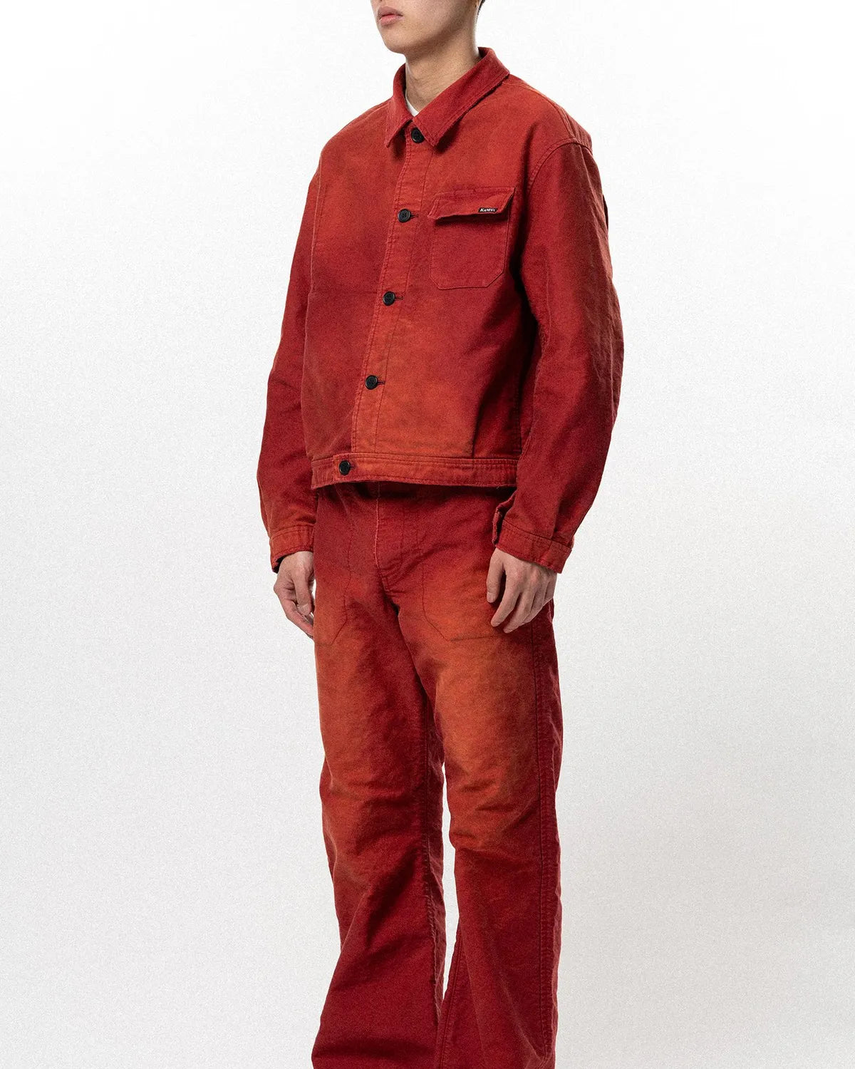 KAMIYA / Distressed Moleskin Work Jacket (G16BL019)