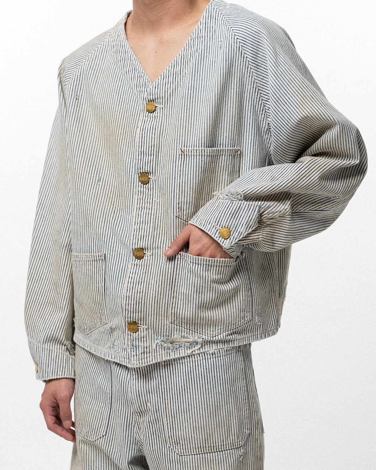 KAMIYA / Hickory Work Jacket (G16BL032)