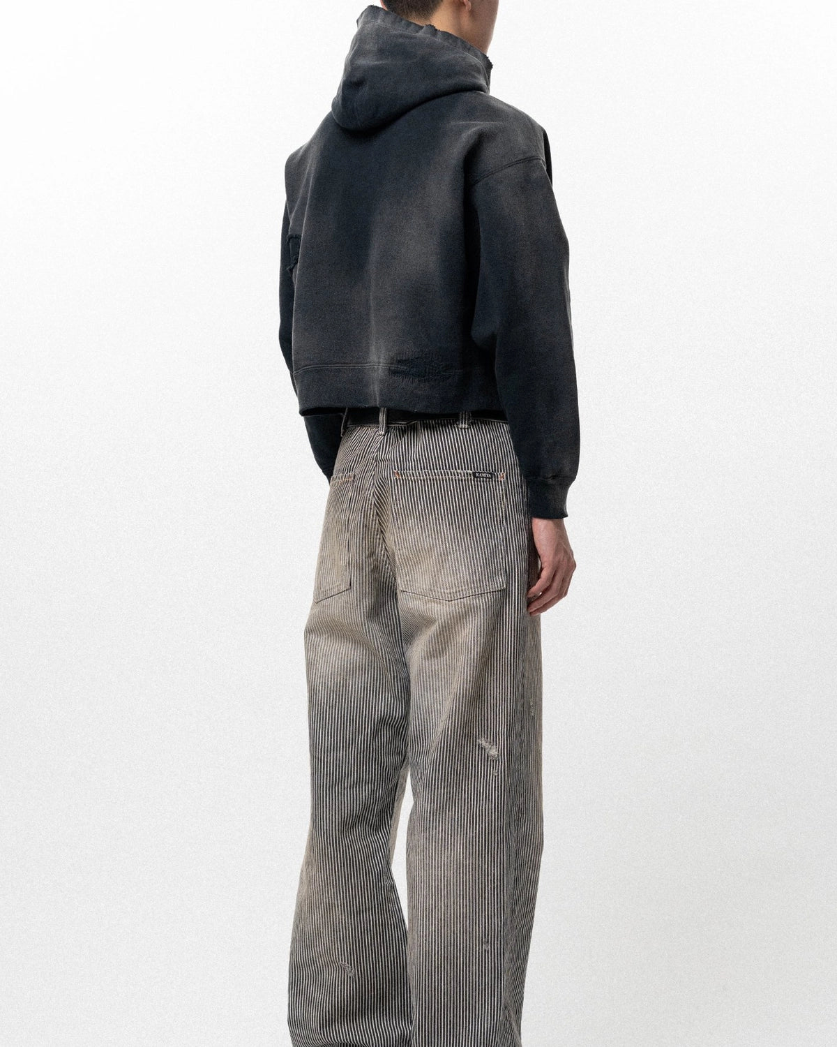 KAMIYA / Repaired Name Patch Zip Short Hoodie (G16HD070)