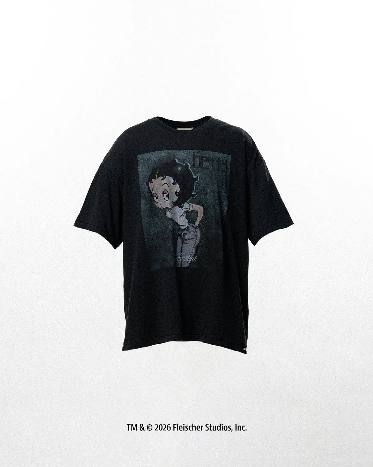 KAMIYA × Betty Boop / "I’m coming out" Betty BoopTM Distressed T-shirt (G17TS114)