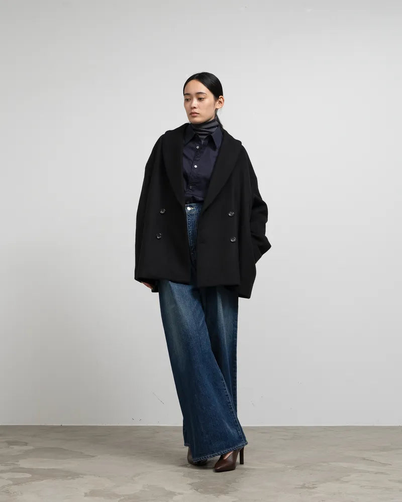 Graphpaper / Light Melton Shawl Collar Coat (GL253-10267B)