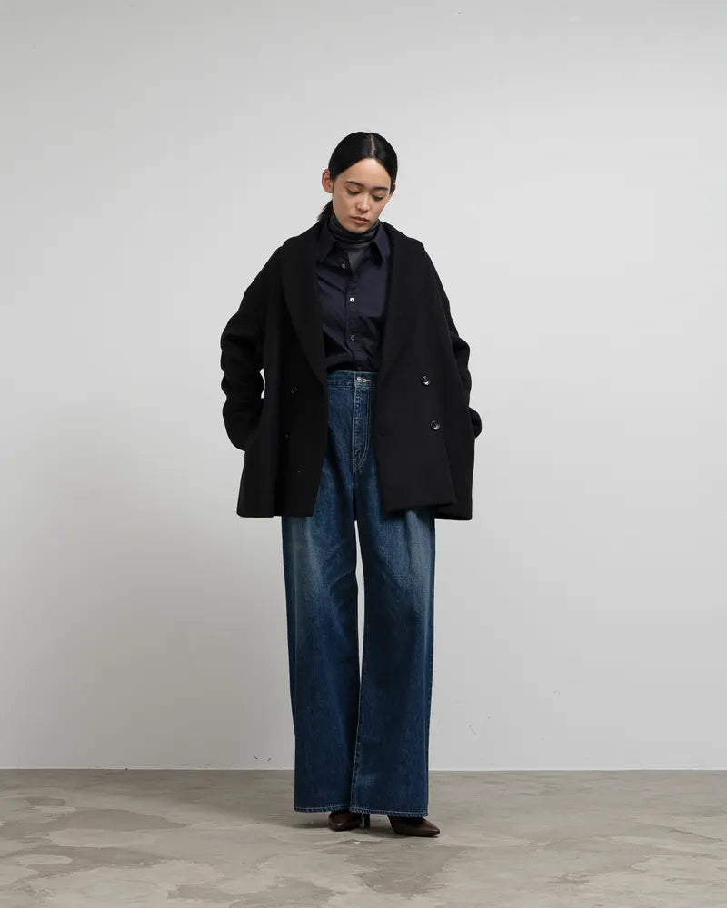 Graphpaper / Light Melton Shawl Collar Coat (GL253-10267B)